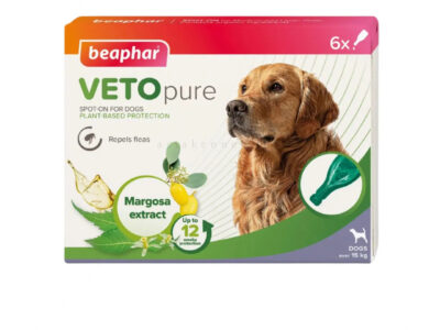 Противопаразитни пипети за средни и едри породи кучета BEAPHAR Veto Pure Bio Spot on Medium&Large Dog