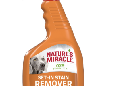 NATURE'S MIRACLE® SET-IN STAIN REMOVER DOG СЕ НАСОЧВА КЪМ ДЪЛБОКО ПРОНИКНАЛИ ПЕТНА И МИРИЗМИ.709 МЛ.