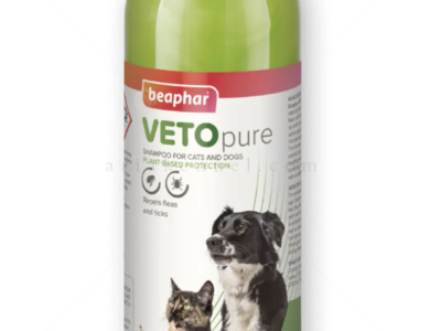 Противопаразитен био шампоан с маргоза и лавандула BEAPHAR Veto Pure, за кучета и котки над 12 седмици