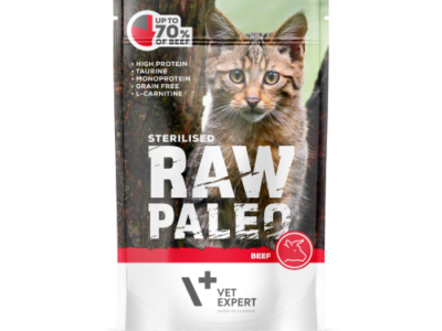 Raw Paleo Cat Sterilised Beef - пауч за кастрирани котки с телешко 100гр.