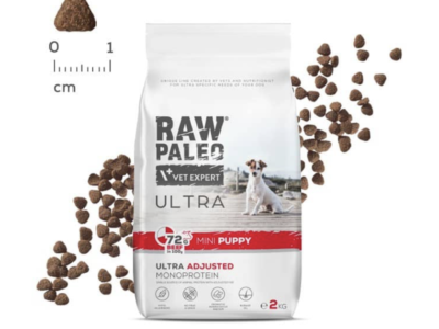 Raw Paleo ULTRA Puppy Mini Beef – суха храна за бебета кученца от малки породи с телешко 8кг
