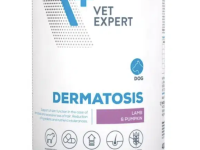 Vet Expert Dermatosis Dog Lamb and Pumpkin 400 can – Диетична консерва с агнешко месо и тиква за възрастни кучета с дерматологични заболявания и хранителни непоносимости