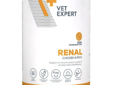 Vet Expert Diet Dog Renal Chicken& rice 400g can – консерва с пиле и ориз за кучета за подпомагане на бъбречната функция при хронична бъбречна недостатъчност