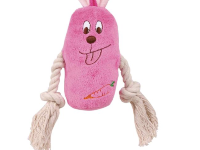 ПЛЮШЕНА ИГРАЧКА ЗА КУЧЕТА С ВЪЖЕ 13СМ.